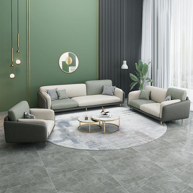 Contemporary Faux Leather Stain Resistant Standard Settee Couch Clearhalo 'furn' 'furn_sofas' 'Furniture' 'Living Room Furniture' 'Sofa' 'sofas' 1200x1200_67a2ba03-fa9f-4c29-bb31-09a8df61071d