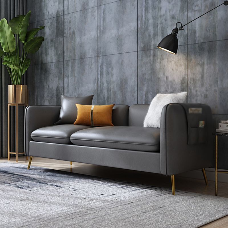 Faux Leather Modern Sofa 30"W Sofa with Storage for Living Room Clearhalo 'furn' 'furn_sofas' 'Furniture' 'furniture_sofas' 'kitchen' 'kitchen_sofas' 'Living Room Furniture' 'Sofa' 'sofas' 1200x1200_67a3fb98-69a6-47d1-ae83-9383e1dbfcb7