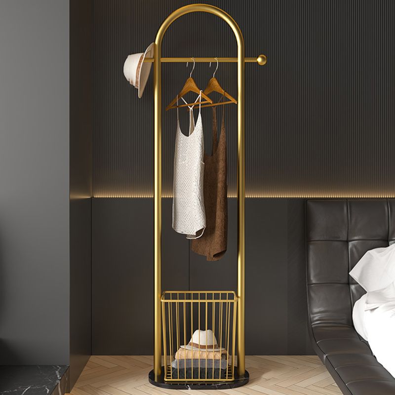 Luxurious Metallic Coat Hanger Pure Color Free Standing Marble Base Coat Rack Clearhalo 'Entry & Mudroom Furniture' 'furn' 'furn_hall_tree_coat_racks' 'Furniture' 'Hall Trees & Coat Racks' 'hall_tree_coat_racks' 1200x1200_67a5b03d-8640-45cb-8df2-6330c3a566ee