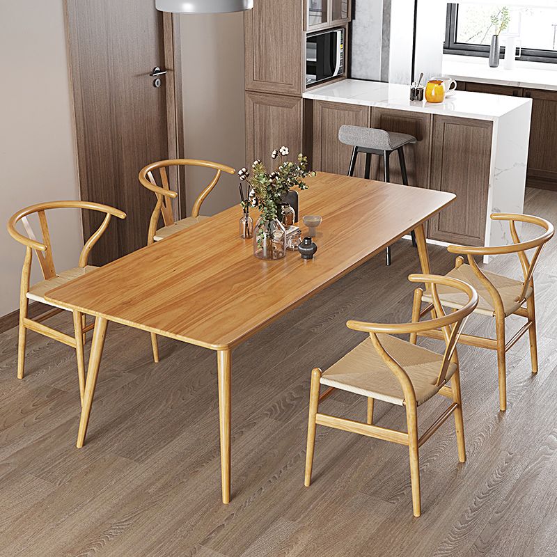 Rectangle 1/4/5 Pieces Dining Set Solid Wood Legs Dining Furniture Set Clearhalo 'Dining Room Sets' 'Dining Tables & Seating' 'dining_room_set' 'furn' 'furn_dining_room_set' 'Furniture' 'Kitchen & Dining Furniture' 1200x1200_67a97a3b-043b-4d02-a516-54cf7726250a