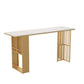 Industrial Rectangle Bar Height Table Double Pedestal Bar Table with Storage