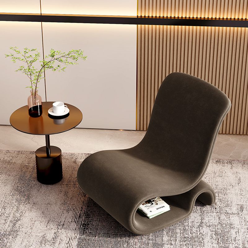 Silla sin esponja de terciopelo de 26 "de ancho contemporáneo