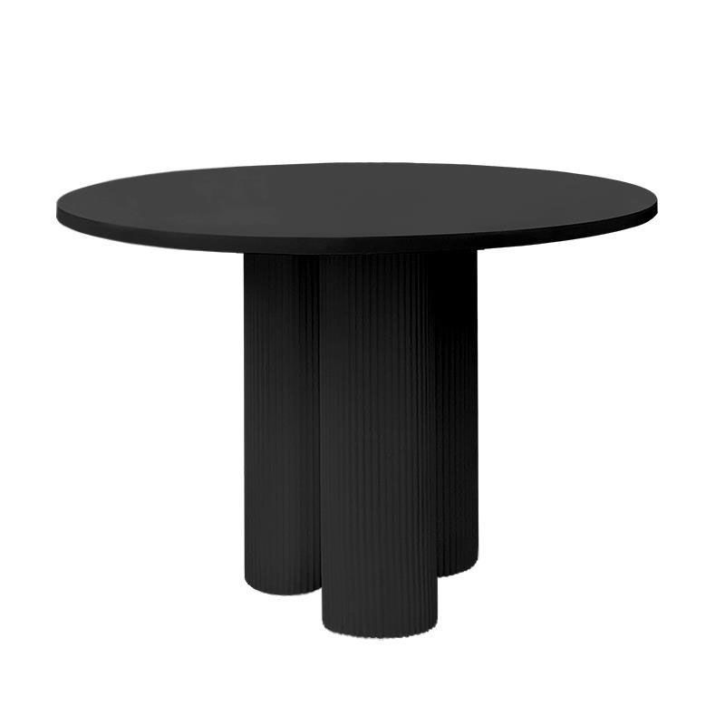 Contemporary Round Dinette Table Sintered Stone and Solid Wood Top Table Clearhalo 'Dining Tables & Seating' 'Dining Tables' 'dining_table' 'furn' 'furn_dining_table' 'Furniture' 'Kitchen & Dining Furniture' 1200x1200_67ac03c7-dad2-4218-a072-fd45b678dbb6