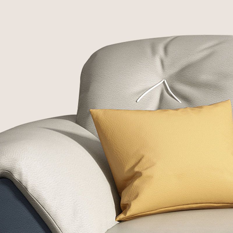 Sewn Pillow Back Sofa Modern Style 34.64" H Faux Leather Sofa Clearhalo 'furn' 'furn_sofas' 'Furniture' 'Living Room Furniture' 'Sofa' 'sofas' 1200x1200_67ac95cd-1443-47df-863d-0994d97ffc88