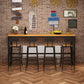 Industrial 1/2/5 Pieces Solid Wood Bar Table Set Fixed Counter Set Clearhalo 'Bar Furniture' 'furn' 'furn_home_bar_bar_sets' 'Furniture' 'Home Bars & Bar Sets' 'home_bar_bar_sets' 'Kitchen & Dining Furniture' 1200x1200_67afa322-c895-46f9-b4c2-4ec8a02e150c