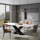 Modern White Dining Table Rectangle Sintered Stone Dining Table with Black Frame Clearhalo ' dining_table' 'Dining Tables & Seating' 'Dining Tables' 'furn' 'furn_dining_table' 'Furniture' 'furniture_dining_table' 'Kitchen & Dining Furniture' 'kitchen&dining_furn' 'kitchen' 'kitchen_dining_table' 1200x1200_67aff4d3-5704-45dd-b1aa-260e6b67ed7a