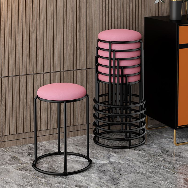 Black Modern Standard Water Resistant Round Standard for Home Decor Clearhalo 'furn' 'furn_ottomans_poufs' 'Furniture' 'Living Room Furniture' 'Ottomans & Poufs' 'ottomans_poufs' 1200x1200_67b05108-9869-4875-9278-38c2ed1e3382