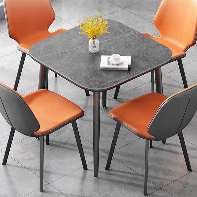 Modern Style Dining Table Sintered Stone Dinner Table with Black Frame Clearhalo ' dining_table' 'Dining Tables & Seating' 'Dining Tables' 'furn' 'furn_dining_table' 'Furniture' 'furniture_dining_table' 'Kitchen & Dining Furniture' 'kitchen&dining_furn' 'kitchen' 'kitchen_dining_table' 1200x1200_67b05ca6-b1ab-400f-97a9-d78be9ed8faf