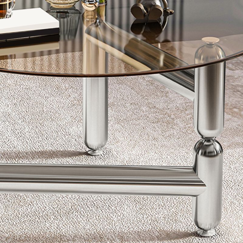 3脚ミニマリストコーヒーラウンドテーブル開いた棚カクテルテーブル