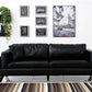 Faux Leather Sofa Modern 25.98" H Cushions Couch in Black/Brown Clearhalo 'furn' 'furn_sofas' 'Furniture' 'furniture_sofas' 'kitchen' 'kitchen_sofas' 'Living Room Furniture' 'Sofa' 'sofas' 1200x1200_67b213d2-5d48-452c-b2f5-e6bbe083c950