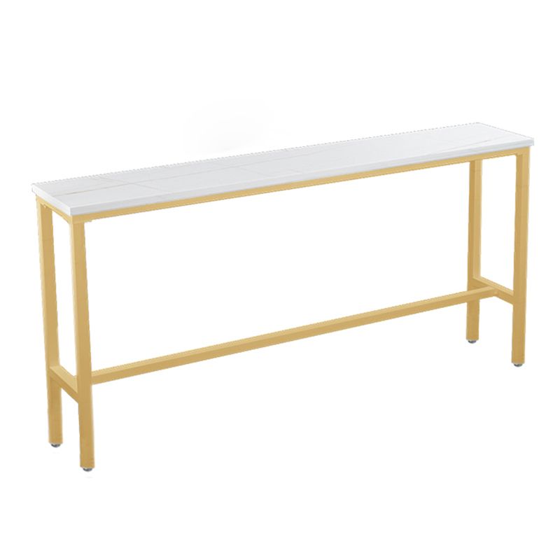 Modern Rectangle Bar Dining Table Stone Bar Table with Trestle Base Clearhalo 'Bar Furniture' 'Bar Tables' 'bar_tables' 'furn' 'furn_bar_tables' 'Furniture' 'Kitchen & Dining Furniture' 1200x1200_67b21628-31ae-47a0-bc4c-9e9dad2fa700