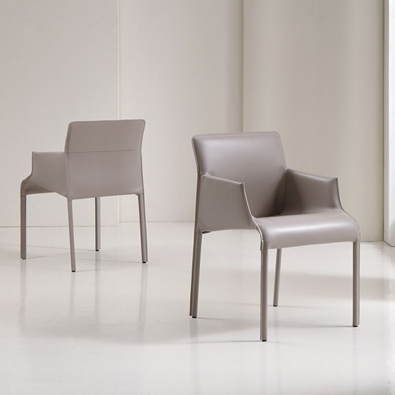 Contemporary Arm Dining Chairs Faux Leather Low Back Side Chair Clearhalo 'Dining Chairs' 'Dining Tables & Seating' 'dining_chair' 'furn' 'furn_dining_chair' 'Furniture' 'Kitchen & Dining Furniture' 1200x1200_67b24997-8c6a-484e-ad30-10b68e7ed70f