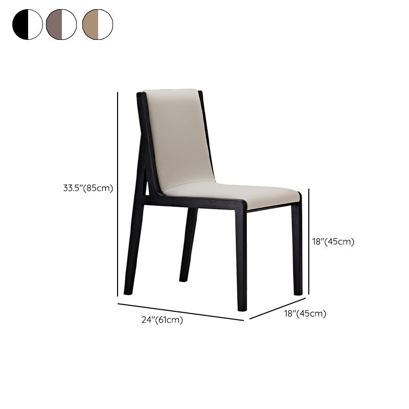 Modern Wood Glam Dining Chair Side Open Back Chair for Kitchen Clearhalo 'Dining Chairs' 'Dining Tables & Seating' 'dining_chair' 'furn' 'furn_dining_chair' 'Furniture' 'Kitchen & Dining Furniture' 1200x1200_67b25c94-78fc-43c9-bace-412a15533dfe
