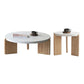 Solid Wood Coffee Table Modern Natural & White Geometric Cocktail Table Clearhalo 'Coffee & Accent Tables' 'Coffee Tables' 'coffee_tables' 'furn' 'furn_coffee_tables' 'Furniture' 'Living Room Furniture' 1200x1200_67b294a2-a19c-4b2b-abb3-f3fc8a00ea1b