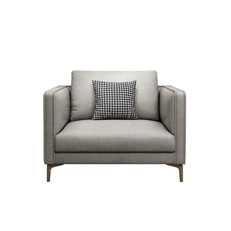 Living Room Contemporary Light-grey Standard Recessed Arm Seating Clearhalo 'furn' 'furn_sofas' 'Furniture' 'furniture_sofas' 'kitchen' 'kitchen_sofas' 'Living Room Furniture' 'Sofa' 'sofas' 1200x1200_67b42d33-c0e0-4352-b465-f0e3a1f15174