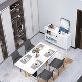 Door and Drawer Sideboard Modern Engineered Wood Sideboard for Dining Room Clearhalo 'buffet_sideboard' 'Buffets & Sideboards' 'furn' 'furn_buffet_sideboard' 'Furniture' 'Kitchen & Dining Furniture' 1200x1200_67b649c9-3df3-463b-8a72-078c10605ffe