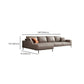 Contemporary Genuine Leather Pillows Square Arm Living Room Seating