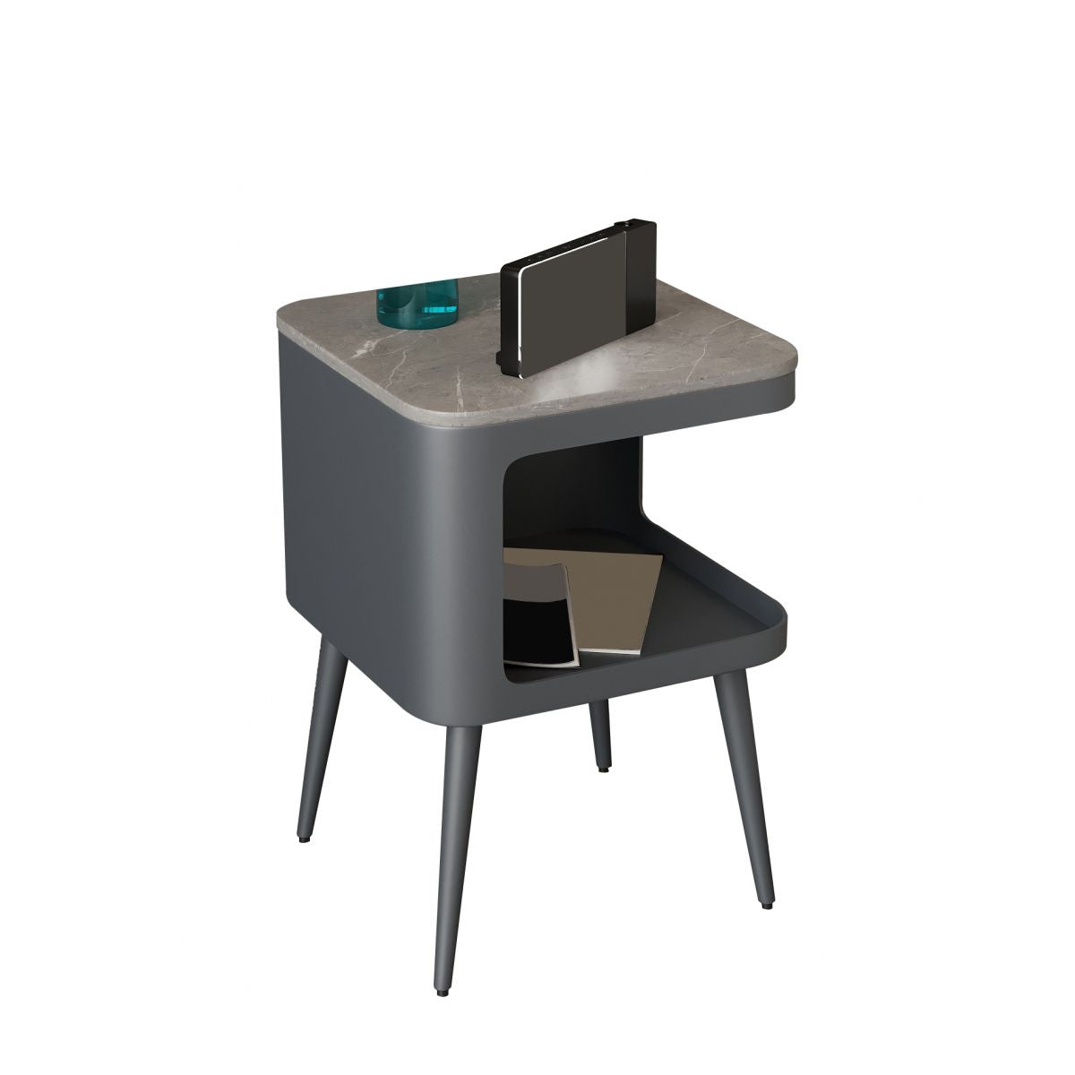 寝室のためのオープンストレージナイトスタンドコンテンポラリーベッドナイトスタンド