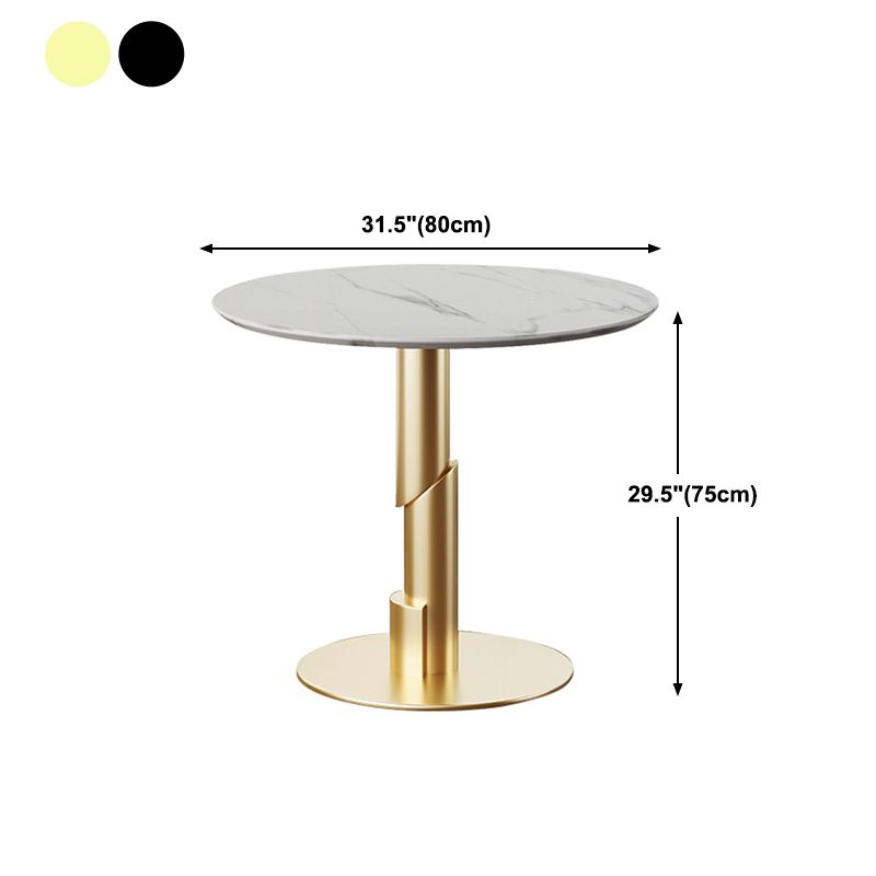 Modern Style Round Dining Table Sintered Stone Table with Tulip Base Clearhalo 'Dining Tables & Seating' 'Dining Tables' 'dining_table' 'furn' 'furn_dining_table' 'Furniture' 'Kitchen & Dining Furniture' 1200x1200_67b8ac69-bd0b-48b4-bea6-6b413980a188