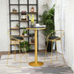Glam 1/2/3/4/5 Pieces Round Bar Table Set Fixed Table Counter Set for Dining Room Clearhalo 'Bar Furniture' 'furn' 'furn_home_bar_bar_sets' 'Furniture' 'Home Bars & Bar Sets' 'home_bar_bar_sets' 'Kitchen & Dining Furniture' 1200x1200_67b921d4-4df2-4d98-880e-457cfe9ae6c7