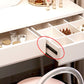 Wooden Makeup Vanity Desk Removable Lighted Mirror Vanity Dressing Table Set