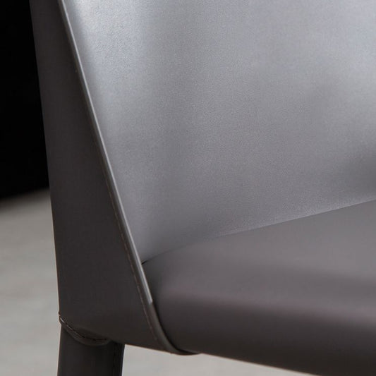 Modern Parsons Side Chair Matte Finish Leather Curved Armless Chair Clearhalo ' kitchen&dining_furn' 'Dining Chairs' 'Dining Tables & Seating' 'dining_chair' 'Furniture' 'furniture_dining_chair' 'Kitchen & Dining Furniture' 'kitchen' 1200x1200_67ba7792-0be9-407c-9c17-882f4470fdc3