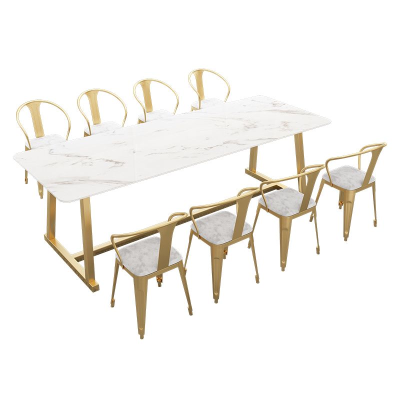 Desca di scrittura in marmo dell'ufficio scrivania rettangolare contemporanea