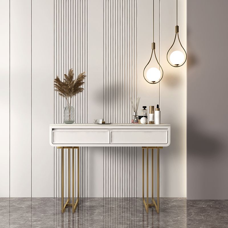 Vanité de maquillage luxueuse en pierre supérieure avec 2/4 tiroirs de rangement