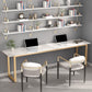 23.62" W Stone Office Desk Modern Sled Base Writing Desk with 1 Shelf Clearhalo 'furn' 'furn_office_desk' 'Furniture' 'Office Desks' 'Office Furniture' 'office_desk' 1200x1200_67bc77e7-d208-488e-b0cc-9a8988ad0c7e