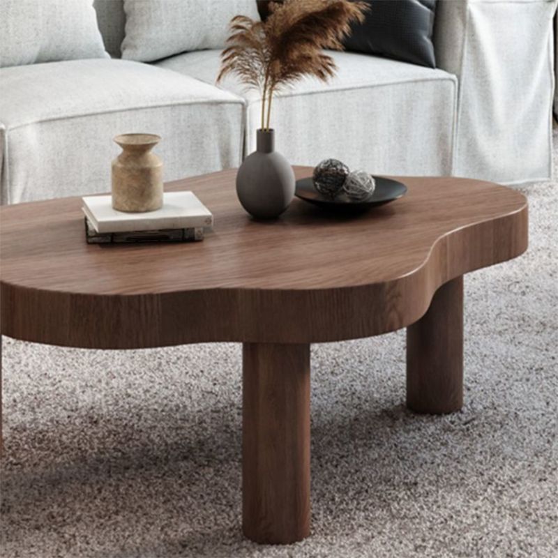Nordic Style Free Shape Solid Wood 3 Legs Base Design Coffee Table Clearhalo 'Coffee & Accent Tables' 'Coffee Tables' 'coffee_tables' 'furn' 'furn_coffee_tables' 'Furniture' 'Living Room Furniture' 1200x1200_67be0bbe-9da4-418b-bfa6-5daf35c32dac
