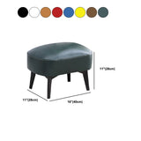 Modern Plain Chair Ottoman PU Leather Rectangle Stain Resistant Footstool Ottoman
