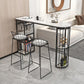 Glam White Marble Bar Table with Specialty Table Top Double Pedestal Table - 42" H Clearhalo 'Bar Furniture' 'Bar Tables' 'bar_tables' 'furn' 'furn_bar_tables' 'Furniture' 'furniture_bar_tables' 'Kitchen & Dining Furniture' 1200x1200_67be9d46-1686-49af-a61e-7127830ee6fb