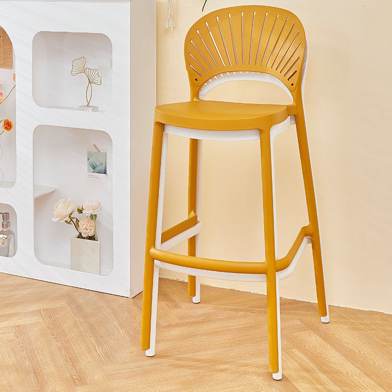Scandinavian Matte Finish Plastic Barstool Milk Tea Shop Full Back Stool Clearhalo 'Bar Furniture' 'Bar Stools' 'bar_stools' 'furn' 'furn_bar_stools' 'Furniture' 'furniture_bar_stools' 'Kitchen & Dining Furniture' 1200x1200_67bf4606-294b-48bd-b28e-2d8640b709dc