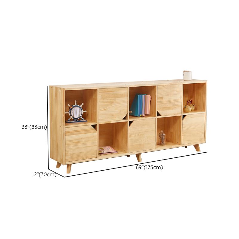 Contemporary Horizontal Shelf Bookcase Pine Bookshelf for Living Room Clearhalo 'Bookcases' 'furn' 'furn_bookcases' 'Furniture' 'Office Furniture' 1200x1200_67c311d5-39eb-4401-b71b-3a03a15fa60f