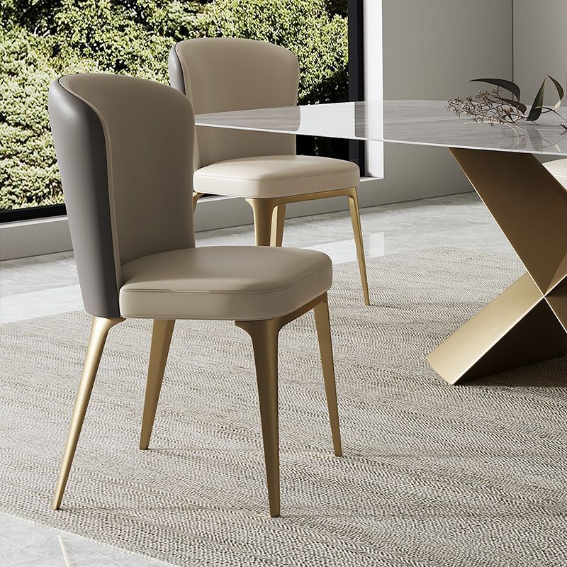 Contemporary Style Dining Chairs Metal Armless Side Parsons Chairs for Kitchen Clearhalo ' kitchen&dining_furn' 'Dining Chairs' 'Dining Tables & Seating' 'dining_chair' 'furn' 'furn_dining_chair' 'Furniture' 'furniture_dining_chair' 'Kitchen & Dining Furniture' 'kitchen' 1200x1200_67c34b89-34ac-4bb7-a653-232a20778dc9