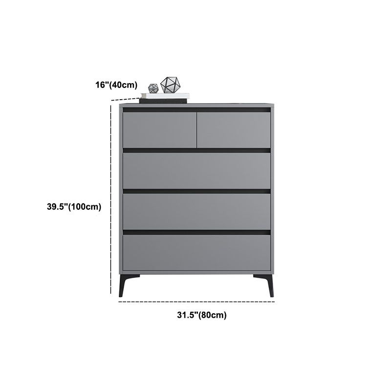 Modern Gray Storage Chest Soft-Close Drawers Wood Dresser for Bedroom Clearhalo 'Bedroom Furniture' 'Dressers & Chests' 'dressers_chests' 'furn' 'furn_dressers_chests' 'Furniture' 1200x1200_67c41db6-9554-44af-90b7-c985fe73a7a4
