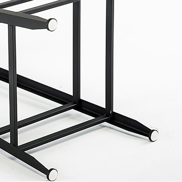 工業用メタルスツールフェイクレザークッションフットレストスツールバー