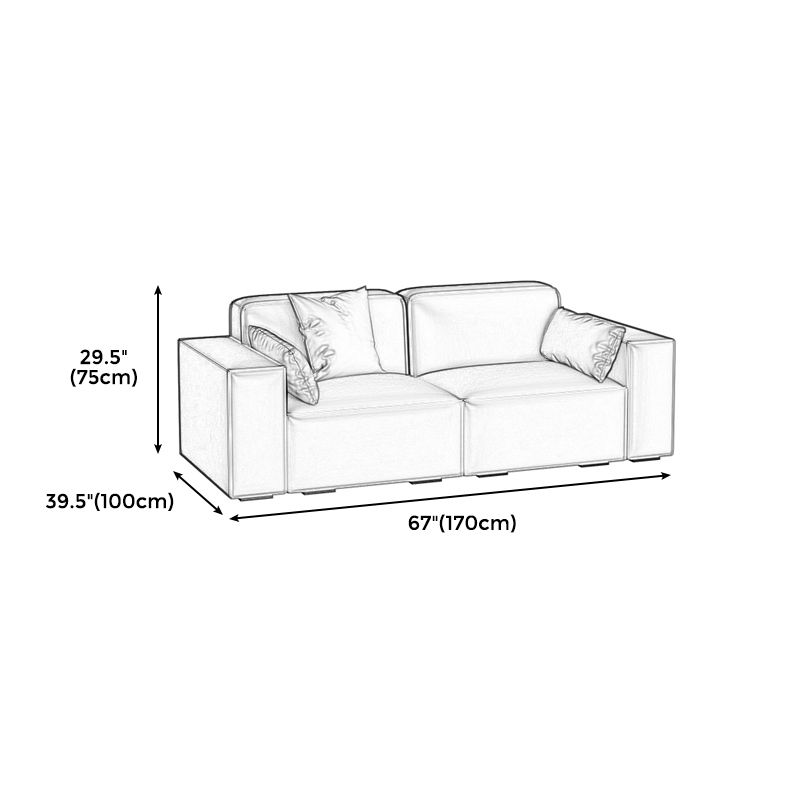 Faux Leather Modern Standard Sofa 37"W Square Arm Sofa Sofa Living Room Clearhalo 'furn' 'furn_sofas' 'Furniture' 'furniture_sofas' 'kitchen' 'kitchen_sofas' 'Living Room Furniture' 'Sofa' 'sofas' 1200x1200_67c5782f-9027-425d-a3f0-3a60b0cab81d