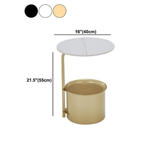 22 "H Moderner Akzenttisch Nachttisch Metall Open Storage Bett Nighttange