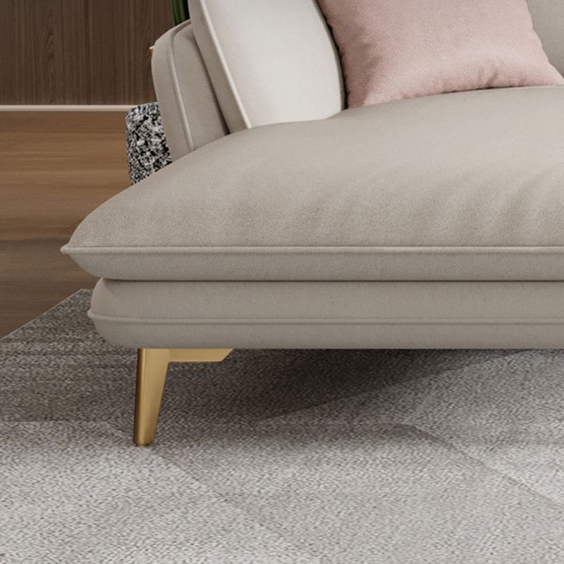 Skandinavisches Kunstledersofa mit Lagerung, ausgestattetem Armsofa mit Kissen