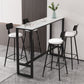 Juego de mesa de Bar rectangular contemporánea, mesa de Bar con estructura de hierro y taburetes, 1/3/5 Uds.