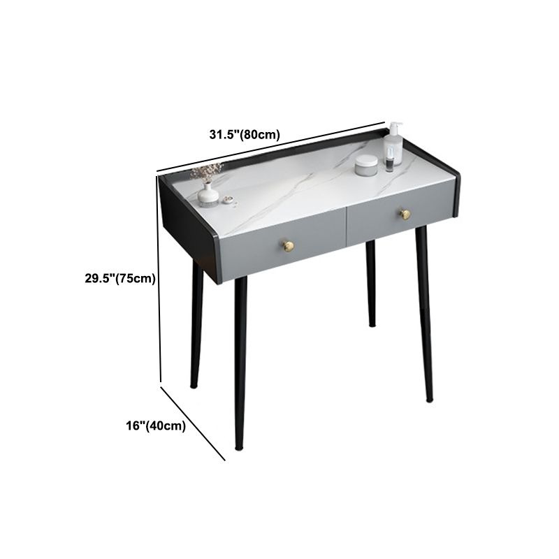 Modern Compact Makeup Vanity 1/2 Cassette da toeletta con sgabello imbottito