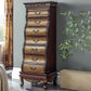 16.77 Inch Width Traditional Storage Chest Solid Wood Dresser with 7 Drawers