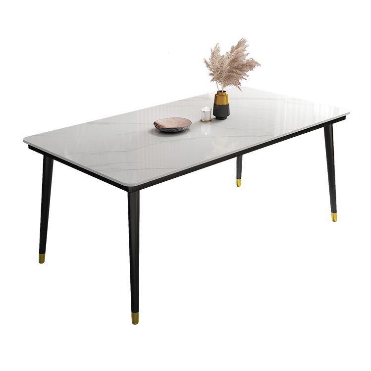 Industrial Sintered Kitchen Dining Table Rectangle Standard Dining Table with 4 Legs Base Clearhalo ' dining_table' 'Dining Tables & Seating' 'Dining Tables' 'furn' 'furn_dining_table' 'Furniture' 'furniture_dining_table' 'Kitchen & Dining Furniture' 'kitchen&dining_furn' 'kitchen' 'kitchen_dining_table' 1200x1200_67cc318b-a32c-474a-9e4b-5ebc7e3c4273