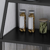 Matte Finish Glass Dining Buffet Modern Indoor Sideboard with Cabinets Clearhalo 'buffet_sideboard' 'Buffets & Sideboards' 'furn' 'furn_buffet_sideboard' 'Furniture' 'Kitchen & Dining Furniture' 1200x1200_67cce0a5-efc4-4a55-94ac-ff9b7104097f