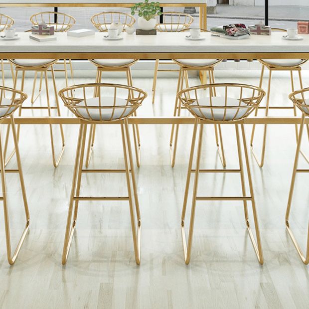 White Glam Style Counter in Faux Marble and Iron Milk Tea Shop Bar Table Clearhalo 'Bar Furniture' 'Bar Tables' 'bar_tables' 'furn' 'furn_bar_tables' 'Furniture' 'furniture_bar_tables' 'Kitchen & Dining Furniture' 1200x1200_67cd37ac-4dbf-46bd-92f1-0014fe07312f