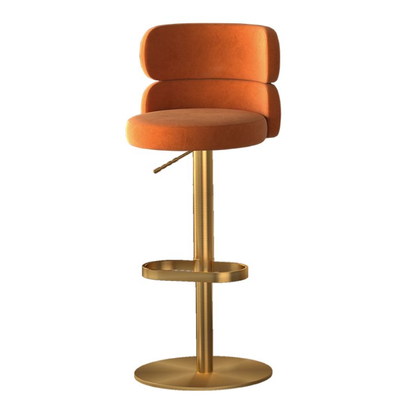 Gambe oro glam bar sgabelli da soggiorno imbottito.