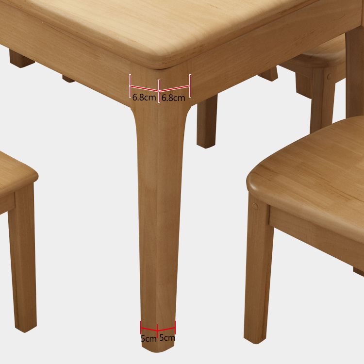 Contemporary Style Dining Room Table Set with Solid Wood Table and Chairs Clearhalo 'Dining Room Sets' 'Dining Tables & Seating' 'dining_room_set' 'furn' 'furn_dining_room_set' 'Furniture' 'furniture_dining_room_set' 'Kitchen & Dining Furniture' 'kitchen&dining_furn' 'kitchen' 1200x1200_67cf39de-4c10-4202-ae70-c5b55d3a7c8c