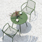 Industrial Patio Dining Side Chair Metal Slat Back Arm Chair