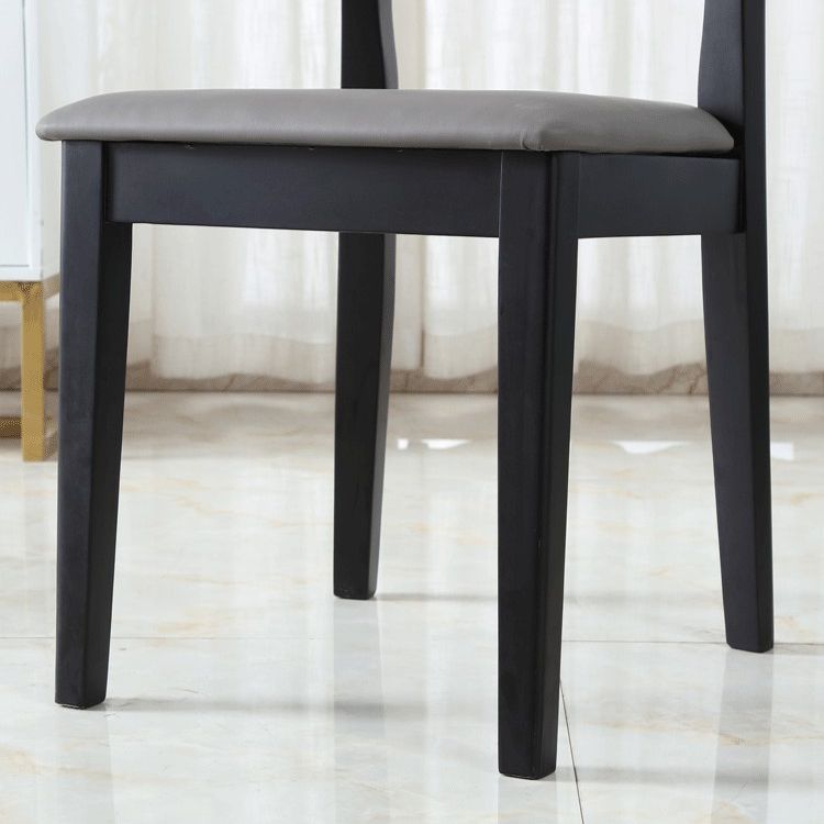 Contemporary Dining Chair 16'' Wide Open Side Chair with 4 Black Wood Legs for Home Use Clearhalo ' kitchen&dining_furn' 'Dining Chairs' 'Dining Tables & Seating' 'dining_chair' 'furn' 'furn_dining_chair' 'Furniture' 'furniture_dining_chair' 'Kitchen & Dining Furniture' 'kitchen' 1200x1200_67cfb50e-eda3-4112-8bd2-fa2d210ddced